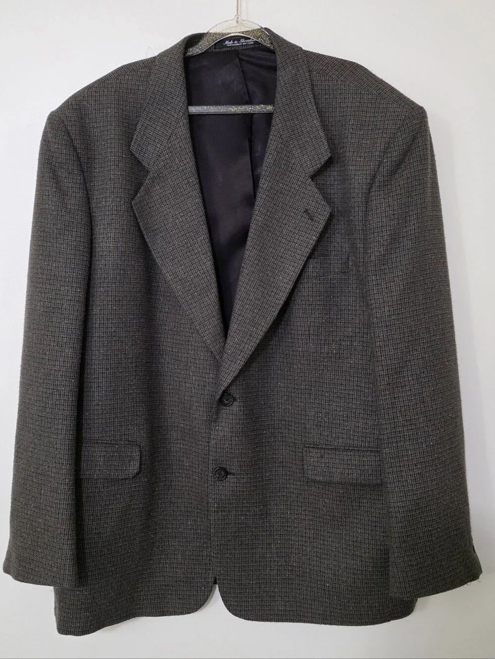 Vintage S&K Famous Brands Silk & Wool Blend Blazer Timeless Quiet Luxury 42R